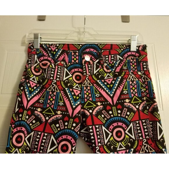 Divided by H&M Girls multi color tribal heart print Skinny Pants Size 6 EUR 36 - Picture 2 of 5